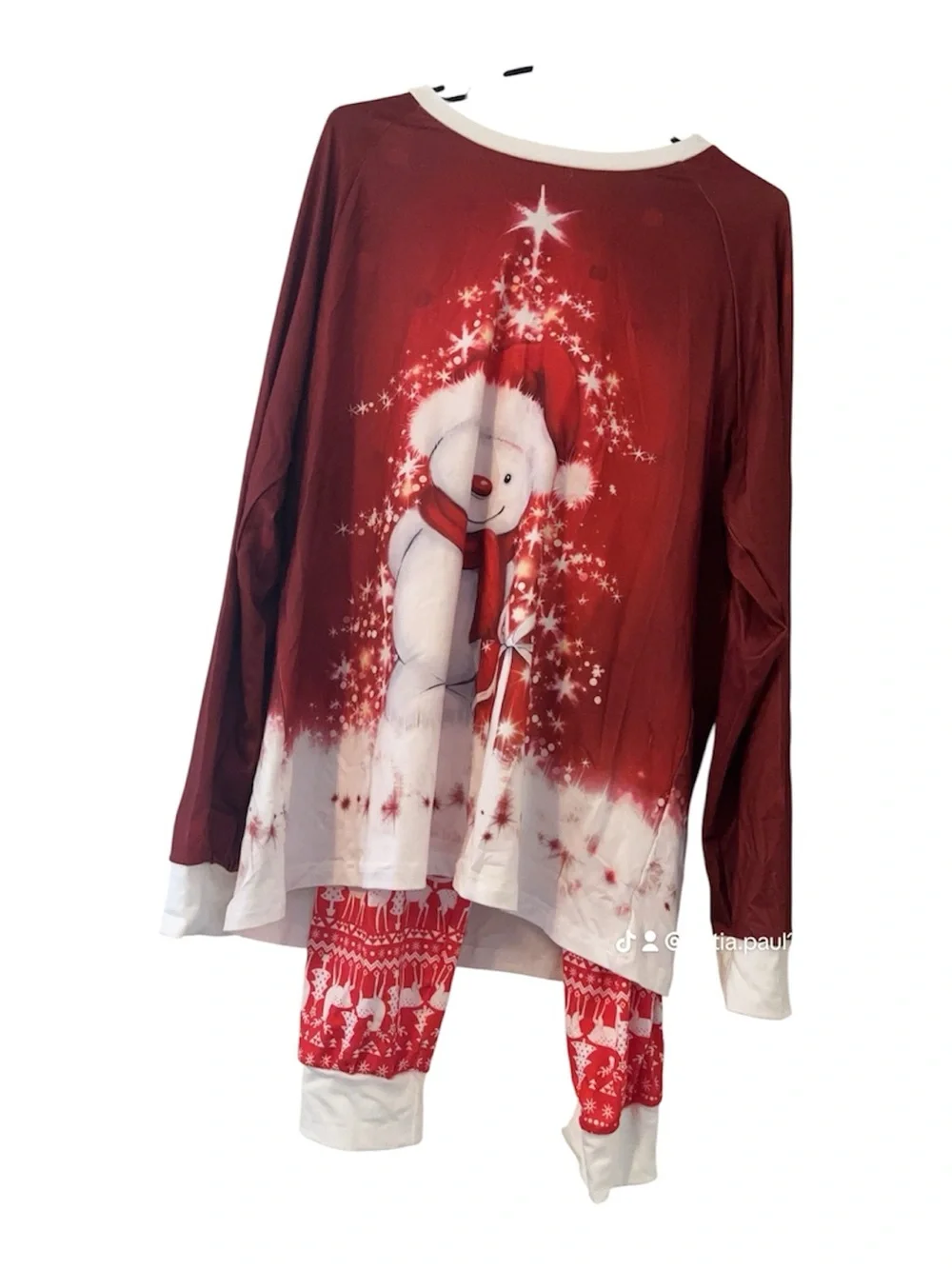 Holiday Kids Red Snowman Pajama Set